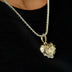 Dije de corazón Diamond GLD Star en oro amarillo