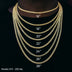 Round Stone Star Tennis Chain in Yellow Gold - 8mm