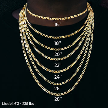 Micro Tennis Chain in Yellow Gold