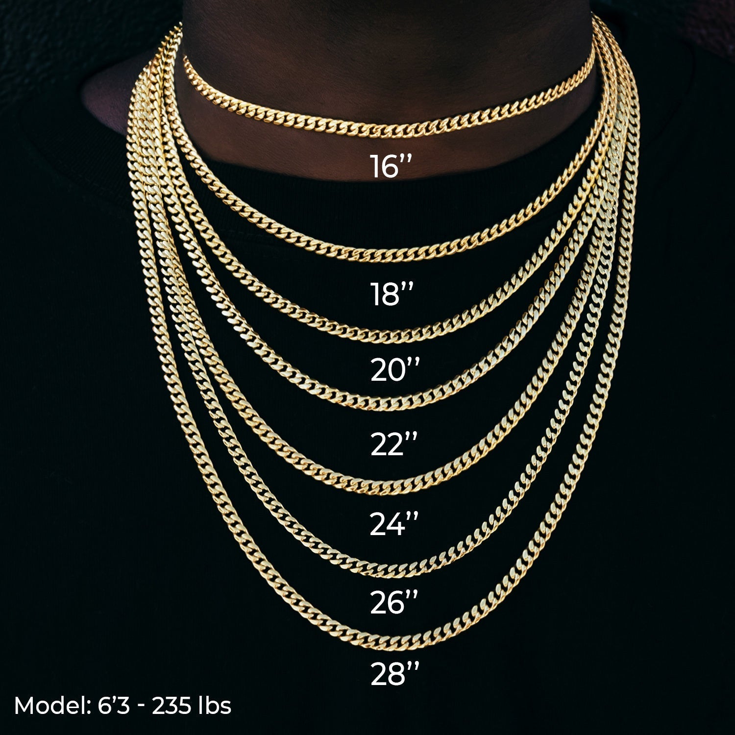 Blue Mixed Oval Cut Tennis Chain in White Gold - 5mm- The GLD Shop