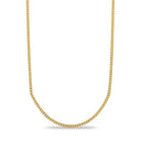 Micro Cubana Juvenil en Oro Amarillo - 3mm