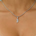 Micro Iced Angel Wing Pendant in White Gold