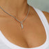 Micro Iced Angel Wing Pendant in White Gold