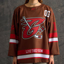 Camiseta de hockey GLD marrón y roja