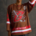 GLD Brown and Red Hockey Jersey