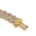 Pulsera de eslabones tipo "prong" con diamantes en oro amarillo - 12 mm