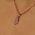 Colgante Micro Ala de Ángel Helada en Oro Rosa
