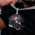 Dije gigante del casco oficial de la NFL de los Tampa Bay Buccaneers