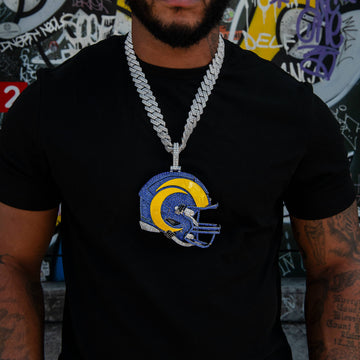Giant Los Angeles Rams Official NFL Helmet Pendant