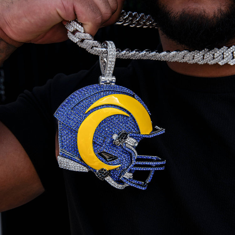 Giant Los Angeles Rams Official NFL Helmet Pendant- The GLD Shop
