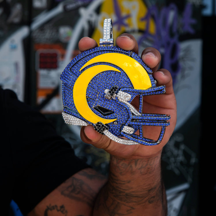 Giant Los Angeles Rams Official NFL Helmet Pendant- The GLD Shop