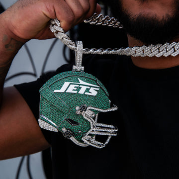 Giant New York Jets Official NFL Helmet Pendant