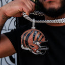 Colgante de casco oficial gigante de los Cincinnati Bengals de la NFL