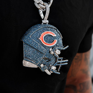Giant Chicago Bears Official NFL Helmet Pendant