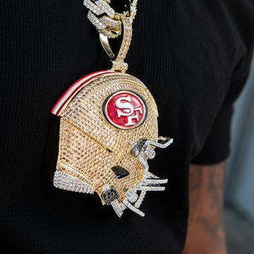 Giant San Francisco 49ers Official NFL Helmet Pendant