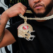 Giant San Francisco 49ers Official NFL Helmet Pendant