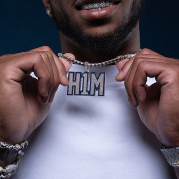 GLD X Malik Nabers H1M Pendant in White Gold