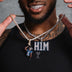 GLD X Malik Nabers H1M Pendant in White Gold
