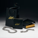 Diamond Cuban Chain + Bracelet Gift Bundle in White Gold - 12mm