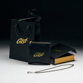 Rope Chain + Hanging Rose Pendant Gift Bundle in White Gold - 4mm