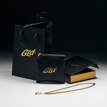 Rope Chain + Hanging Rose Pendant Gift Bundle in Yellow Gold - 4mm