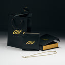 Rope Chain + Micro Bolt Pendant Gift Bundle in Yellow Gold - 2mm