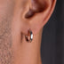 Polished Round Hoop Earrings in White Gold