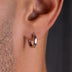 Polished Round Hoop Earrings in White Gold