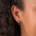 Pendientes de aro redondos pulidos de oro blanco