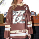 Camiseta de hockey GLD marrón y crema