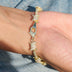 Iced Barbed Wire Bracelet in Yellow Gold
