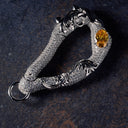 GLD X Bloody Osiris Iced Carabiner in White Gold