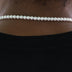 Iced Cross Pearl Bolo Chain in White Gold