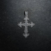 GLD X Bloody Osiris Lab Diamond Large Cross Pendant in Solid White Gold