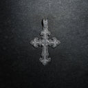 GLD X Bloody Osiris Lab Diamond Large Cross Pendant in Solid White Gold