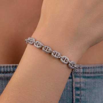 Pulsera Micro Valentina de oro blanco