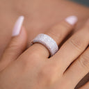 Iced Smart Ring Cover in Rose Gold Vermeil