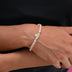 Iced Pilates Crown Bracelet in Yellow Gold