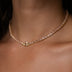 Iced Pilates Crown Chain in Yellow Gold