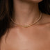 Iced Pilates Crown Chain in Yellow Gold