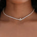 Iced Pilates Crown Chain in Yellow Gold