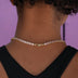 Iced Pilates Crown Chain in Yellow Gold