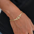 Iced Pilates Slipper Bracelet in Yellow Gold