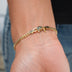 Iced Pilates Slipper Bracelet in Yellow Gold