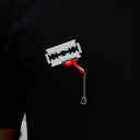 Iced Razor Blade Brooch in Black