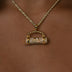 Iced Yoga Mat Pendant in Yellow Gold