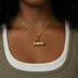 Iced Yoga Mat Pendant in Yellow Gold