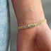 Pulsera Placa Cruz Crucifijo con Circonitas en Oro Amarillo
