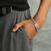 Pulsera con Cruz de Crucifijo Helada en Oro Blanco