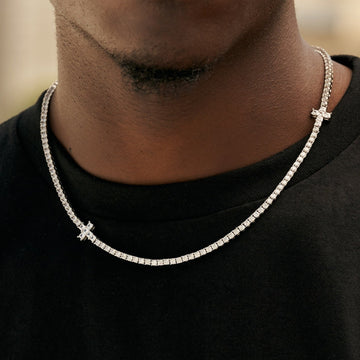 3MM Diamond Cross Tennis Chain